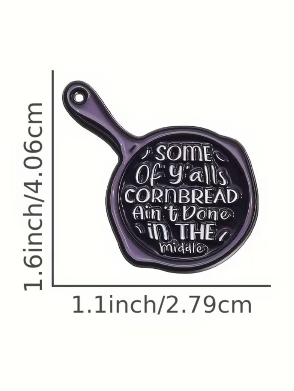 Purple Cast Iron Skillet Pin - Humorous Pin NEW - Picture 2 of 6